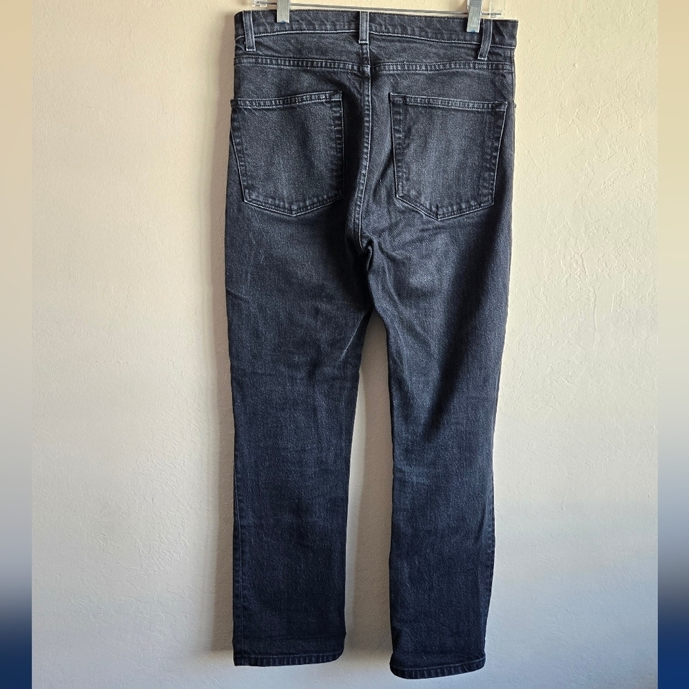 Reformation Liza High Straight Cropped Jeans Size 29 Faded Black Wash - Picture 3 of 10